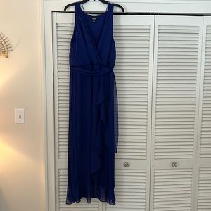 Cobalt blue Gown with sash.
